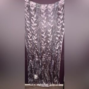 7ft Polyester Sparkling Flower Curtains